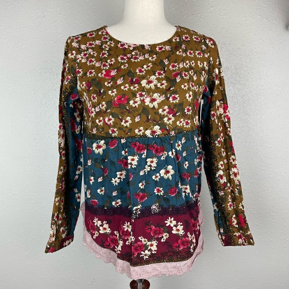 Zanzea Boho Floral Top Size M EUC
